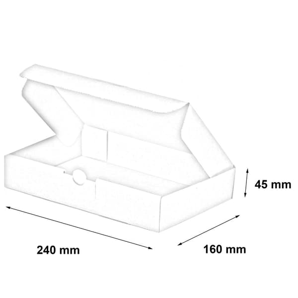 Muotoiltu laatikko 240x160x45mm 20 kpl