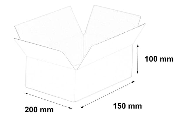 Laatikko 200x150x100mm ulkohalkaisijaltaan 100 kpl