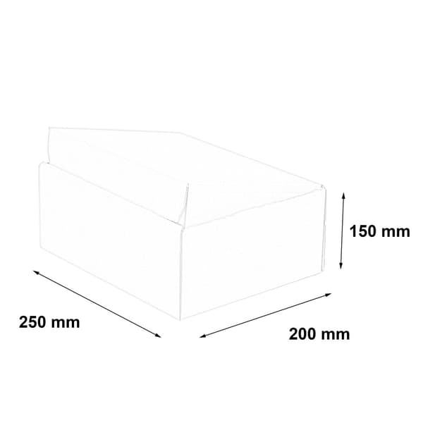 Formet æske 250x200x150mm 20 stk.