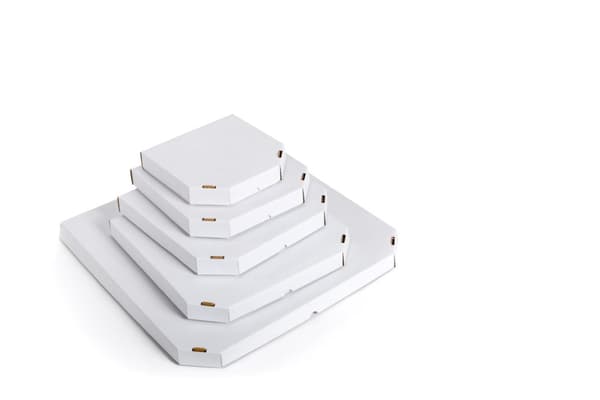 Æske 500x500x40mm Pizza hvid 100 stk <PS>