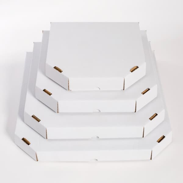 Æske 500x500x40mm Pizza hvid 100 stk <PS>