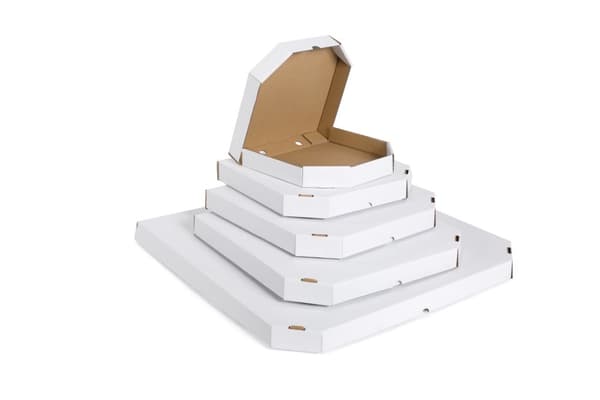 Æske 500x500x40mm Pizza hvid 100 stk <PS>