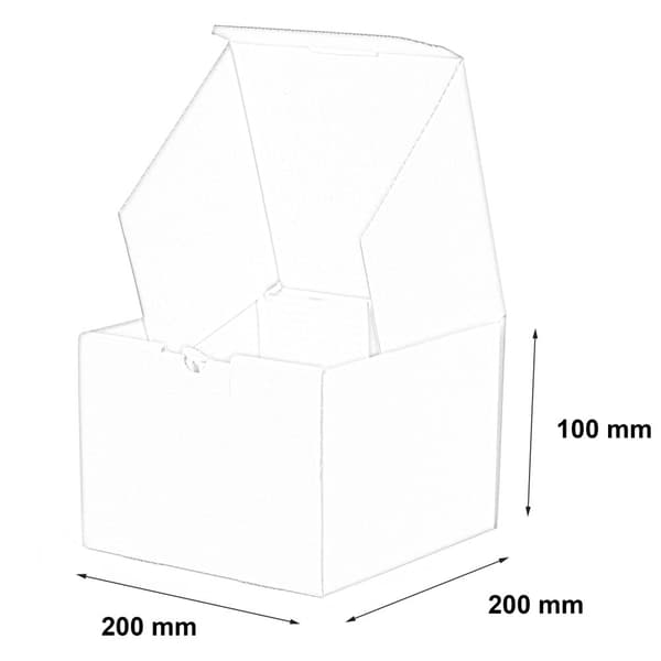 Formet æske 200x200x100mm 20 stk.