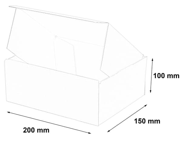 Formad låda 200x150x100mm 100 st