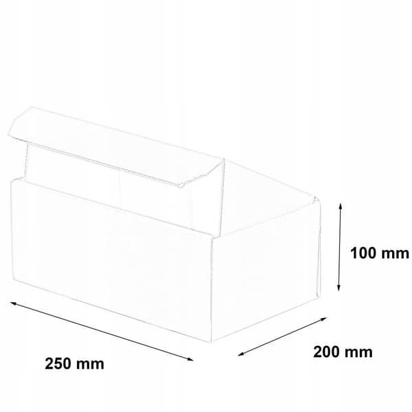 Formet æske 250x200x100mm 100 stk
