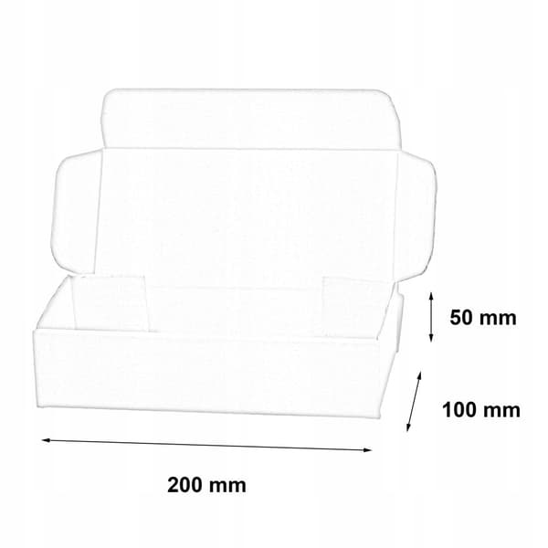 Muotoiltu laatikko 200x100x50mm 100 kpl