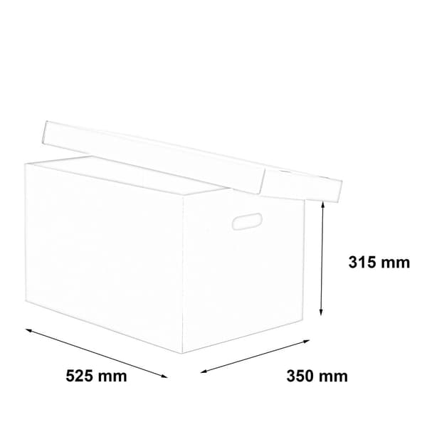 Arkivkasse 525x350x315mm 10 stk.