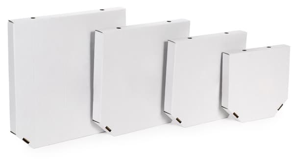 Formet æske 320x320x40mm Pizza 50 stk.