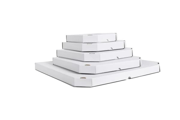 Formet æske 320x320x40mm Pizza 50 stk.