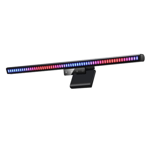 RGB-pelimonitorin valopalkki, säädettävä väri lämpötila, immersiivinen ääni synkronointi, silmäystävällinen muotoilu,musta