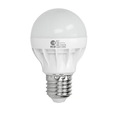 ECD Germany 10-pack E27 LED-lamppu 5W - korvaa 25W hehkulampun - viileän valkoinen 6000K - 335 lumen - katselukulma 270° - 220-240V - EEK A+ -