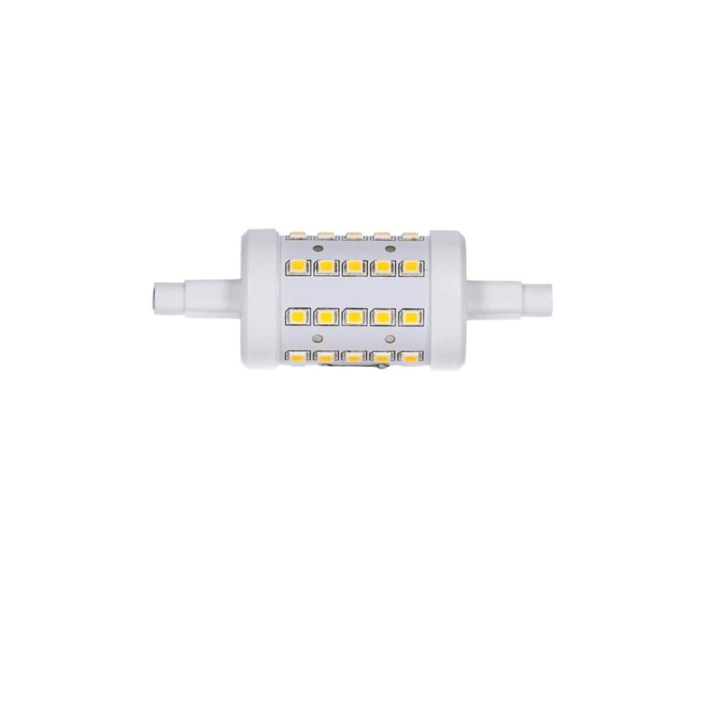 ECD Germany 2 Pack R7S LED belysningsmidler 7W 78mm 480 lumen AC 220-240V 360 graders stråle vinkel erstatter 45W halogenpære neutral hvid dæmpes