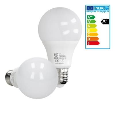 ECD Germany 7-pack E27 LED-lamppu 12W - korvaa 75W hehkulampun - neutraali valkoinen 4000K - 800 lumen - katselukulma 270° - 220-240V - EEK A+ -