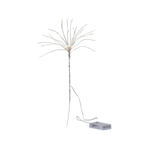 1 Dekorationskvist FIREWORKS 60 LED TIMER Silver