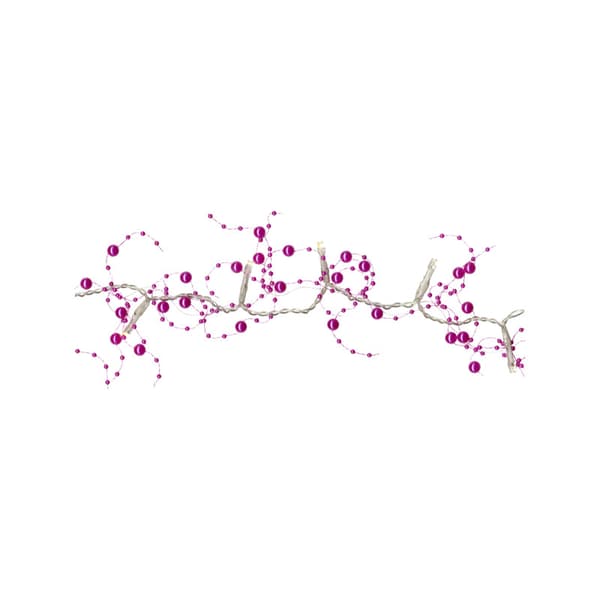 2st DekorationsLjusslingor Pearlz Grön o Cerise, 20+20 LED TIMER