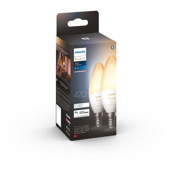 Philips Hue WA Lyskilde 5.2W B39 E14 2pk