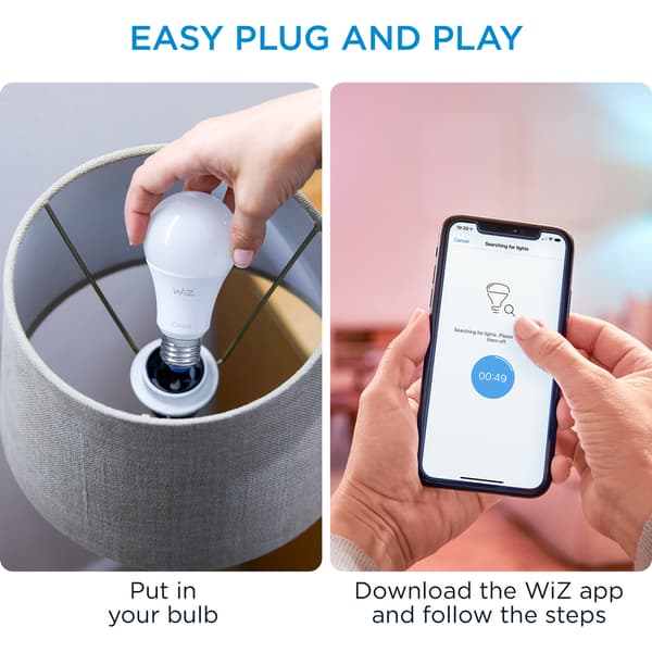 WiZ Startsett WCA 2x8,5W A60 E27 WiFi + Fjernkontroll