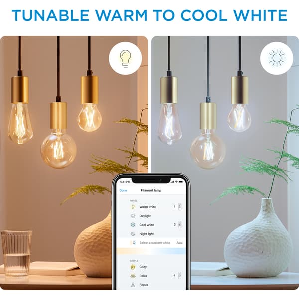WiZ Startsett WA 2x8W ST64 Gyllen E27 WiFi + Fjernkontroll