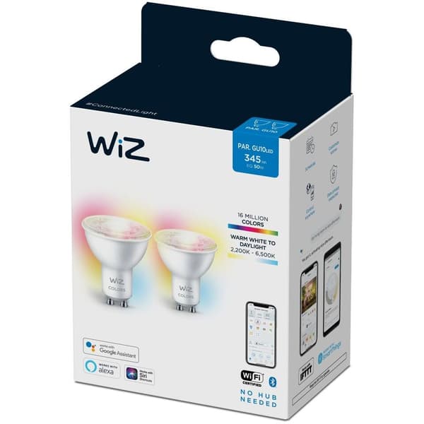 WiZ Lyskilde WCA 4,7W GU10 WiFi 2pk