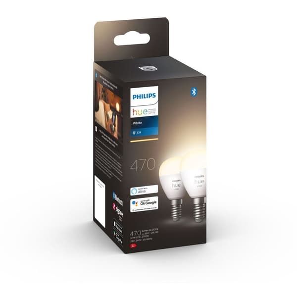 Philips Hue W Lyskilde 5.7W Luster E14 2pk