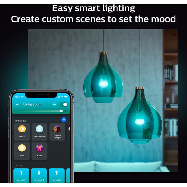 Philips Hue WCA Lyskilde 9W A60 E27 2pk