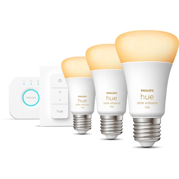 Philips Hue WA Startsett Lyskilde 8W A60 E27 3pk
