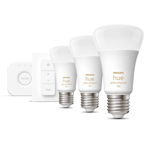 Philips Hue WA Startsett Lyskilde 8W A60 E27 3pk