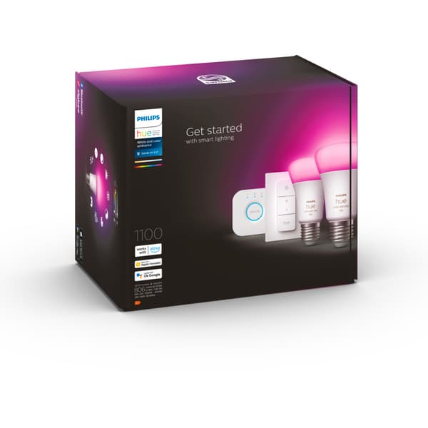 Philips Hue WCA Startsett Lyskilde 9W A60 E27 2pk