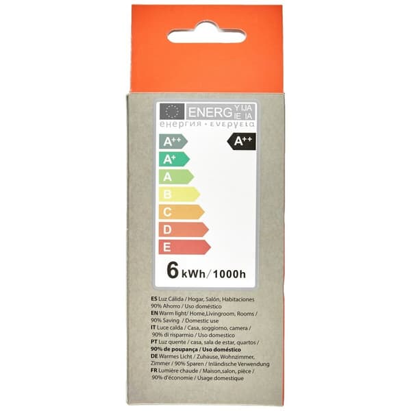 Sfärisk LED-lampa Silver Electronics 1980627 E27 6W 3000K A++ (Varmt Ljus)