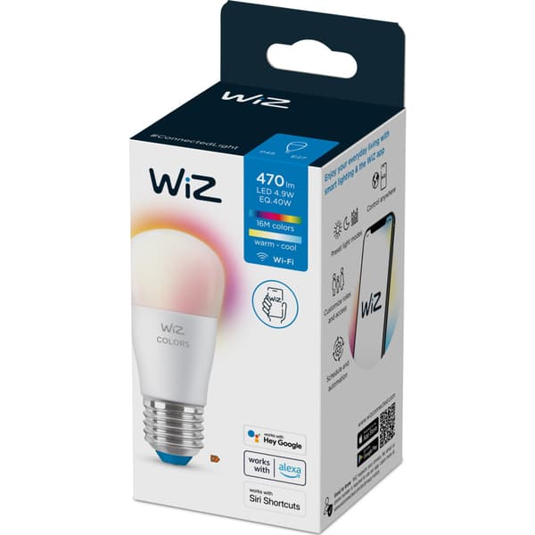 WiZ Lyskilde 4,9W P45 E27 RGB