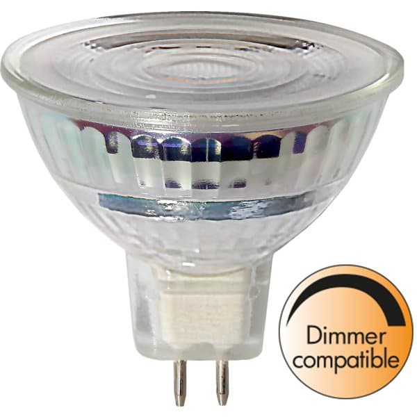 LED-Lampa GU5,3 MR16 Spotlight Glass
