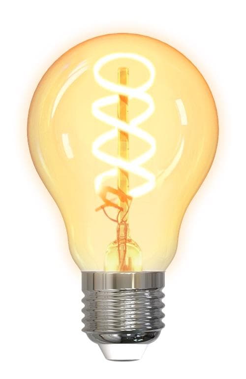 DELTACO SMART HOME Spiral LED filament lamp, E27, WiFI 2.4GHz, 5.5W, 470lm, dimmable, 1800K-6500K, 220-240V, SH-LFE27A60S