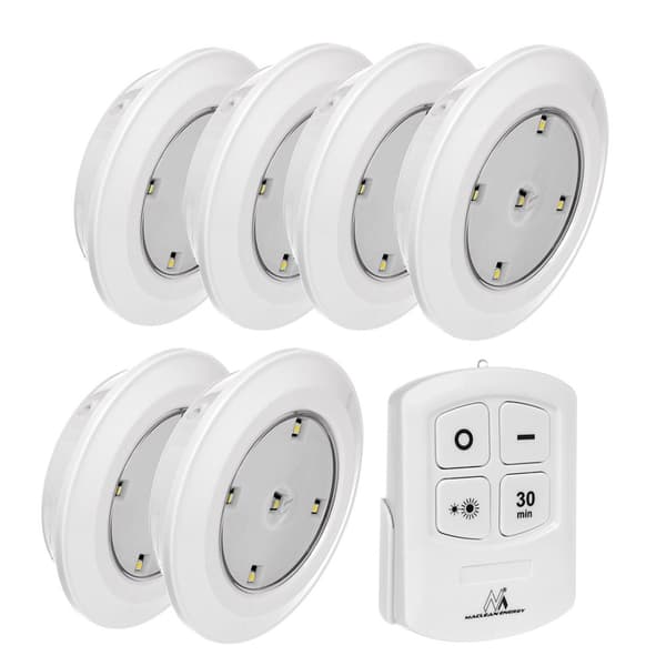 Maclean Energy MCE165 fjernbetjening LED-lampesæt, AAA-batterier, 6 stykker i sæt