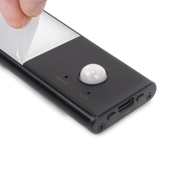 Emuca Käytä Ladattava Led By Liiketunnistimella Usb Kaus Black Hopeinen