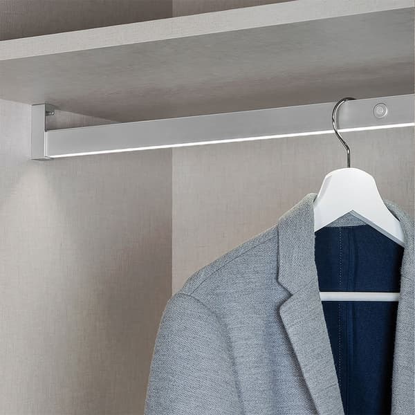 Emuca Skåp Bar Med Led Batteriutdragbar Och Rörelsesensor Led Castor Silver
