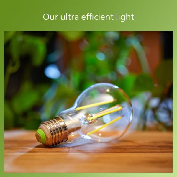 Philips Ultra Effektiv LED -ljus, E14, 3000K, 485 lm, klar yta