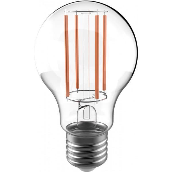 Airam LED A60 -lampa, E27, 3000K, 470lm, klarglasad