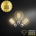 Miniatyrbild 2 av 4: Airam LED G95 -lampa, E27, 3000K, 470lm, klarglas