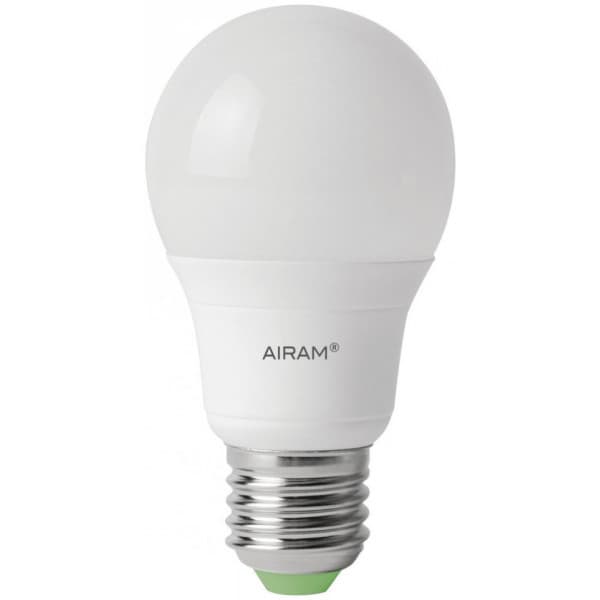 Airam LED-frostlæmpe, E27, 2800 K, 470 lm, opal