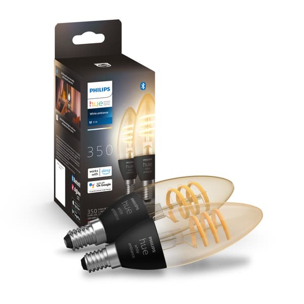 Philips Hue WA Lyskilde 4.6W Filament E14 2pk