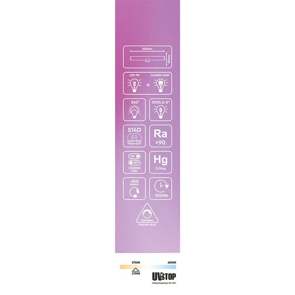 Creative Cables Transparent Linjär Led-lampa 7w 2700k