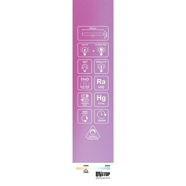 Creative Cables Gennemsigtig Lineær Led-pære 9w 2700k