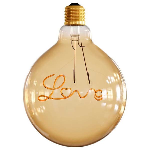 Creative Cables Sphere Led-glödlampa Cbl700216 Love E27 5w 250 Lumens 2000k Durchsichtig