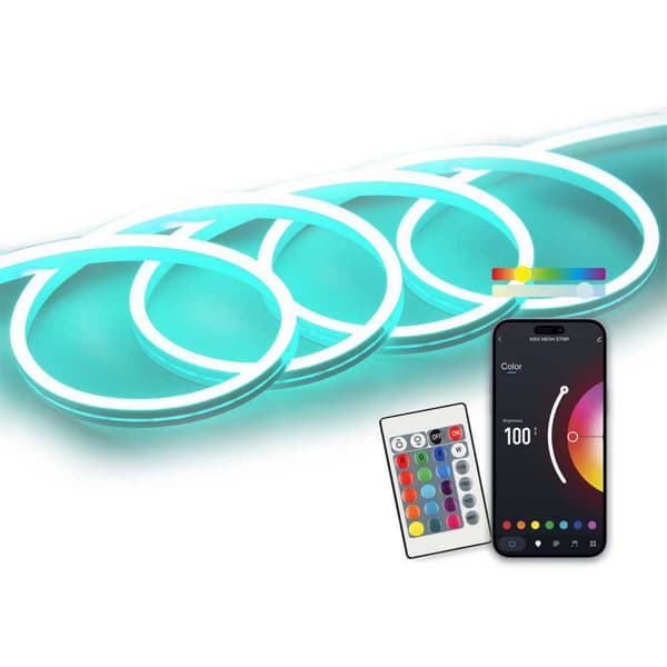 Ksix Neon Wifi Rgb 5 M Led-ljuslist Grå