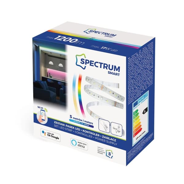 SMART LED-stripe 17W RGB WIFI 5M