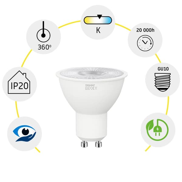 Led-Pære Varm 5W Gu10 230V Rsl040