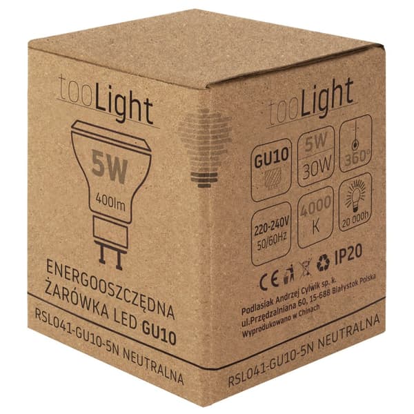 Led-Lamppu Neutraali 5W Gu10 230V Rsl041