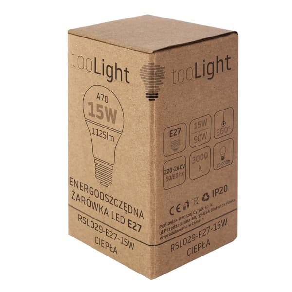 Led-Pære Varm 15W E27 230V Rsl030