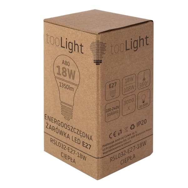 Led-Lampa Varm 18W E27 230V Rsl032