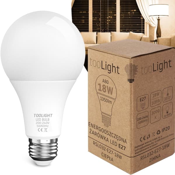 Led-Pære Varm 18W E27 230V Rsl032